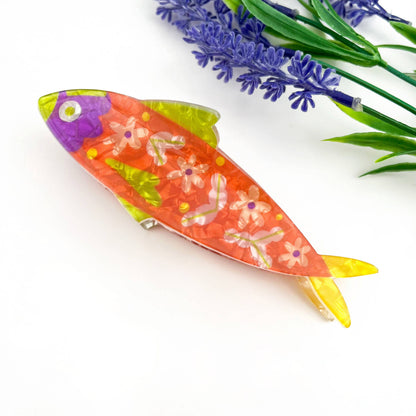 Floral Sardine Acetate Hair Claw Clip Summer Style
: F