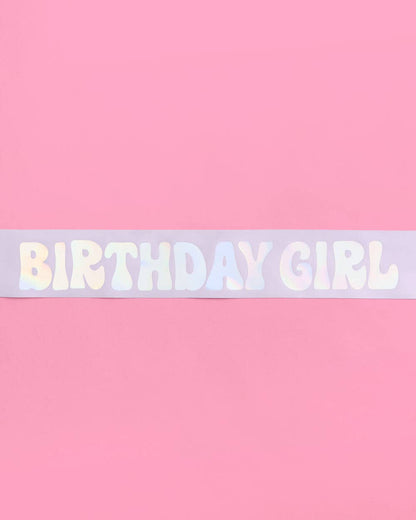 Birthday Girl Lavender Sash, Bday Party Accessory, Gift