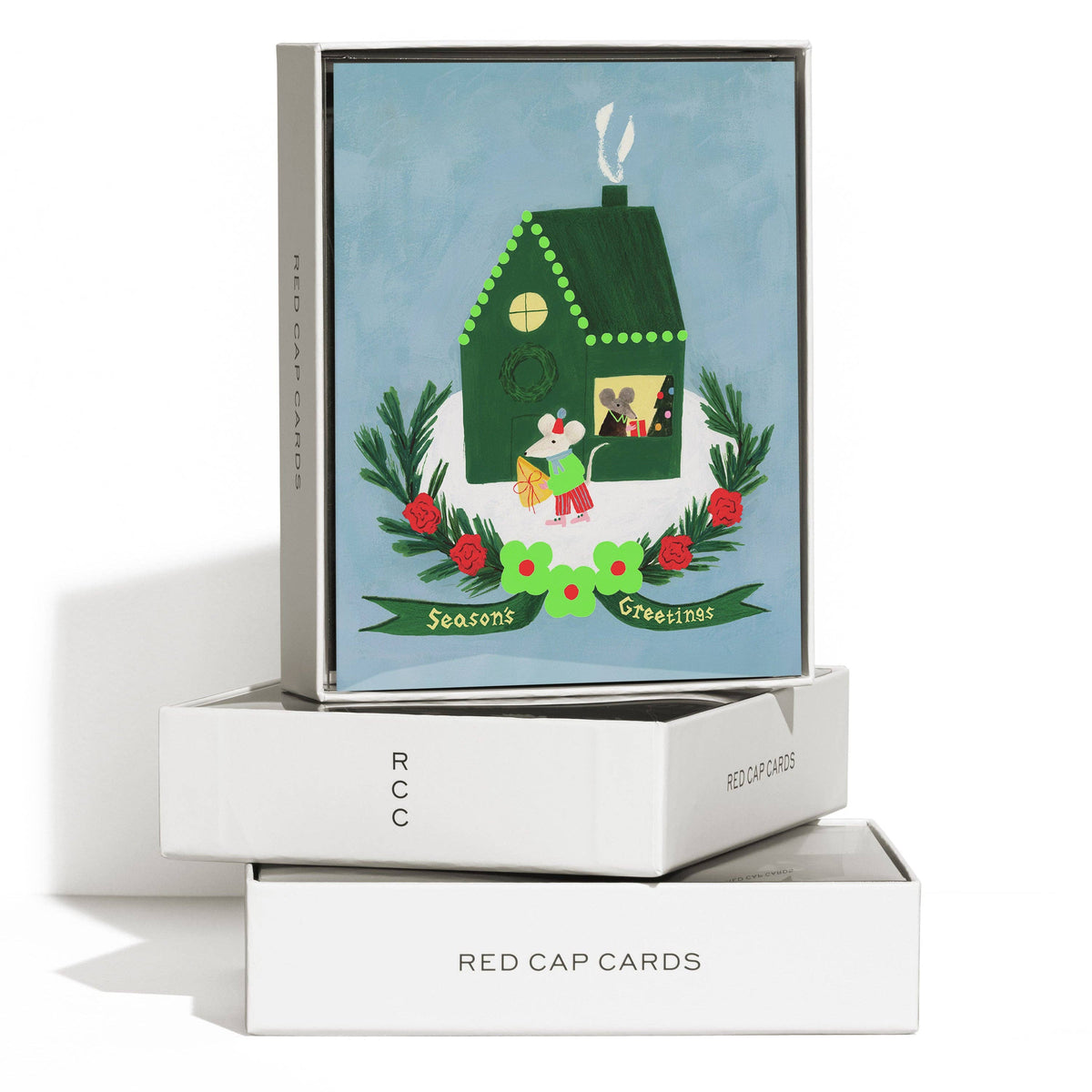 Mouse Tidings greeting card: Single