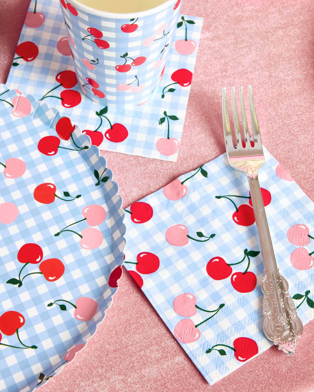 Cherry Napkins | red cherry party coquette summer girly