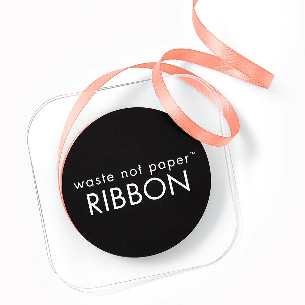 Coral Satin Ribbon 1/4" Width - Plastic Spool