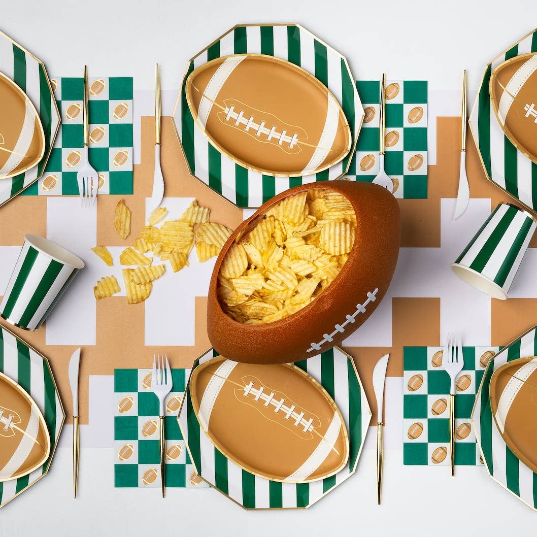 Football Green Checker Game Day Napkins (Set of 20)