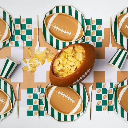 Football Green Checker Game Day Napkins (Set of 20)