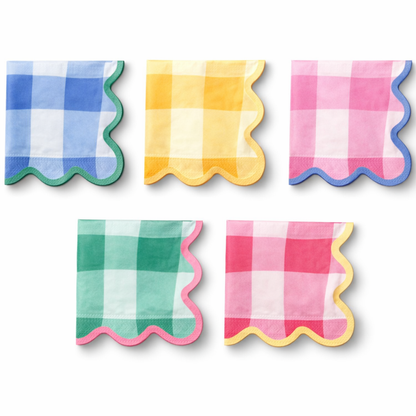 Colowave Gingham Cocktail Napkin - 20 ct