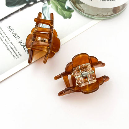 Mini Cute Croissant Hair Claw Clip: Brown