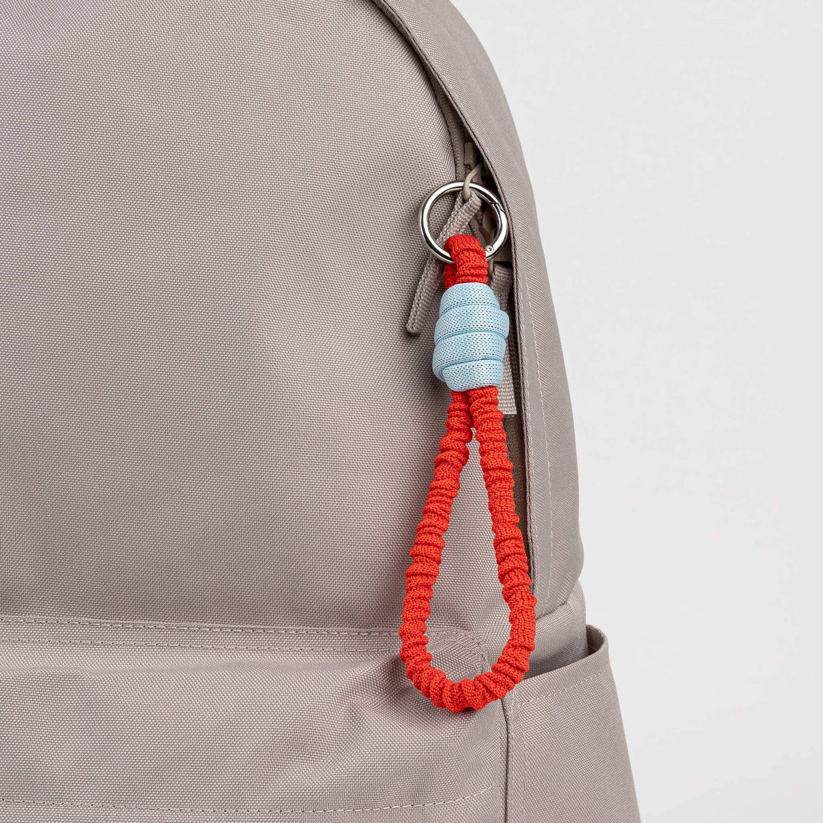 Ruffle Loop Keychain: Kelly Stone Blue