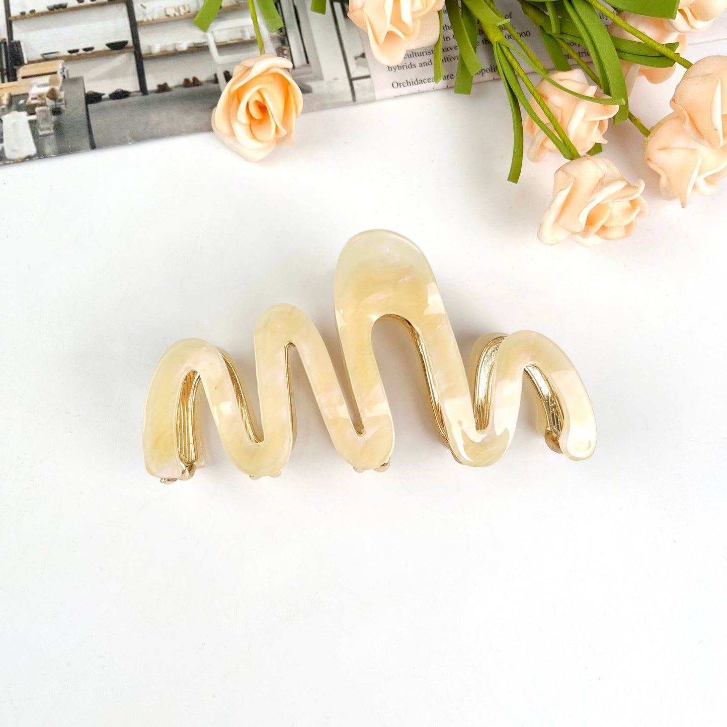 Simple wave hair clip: multi