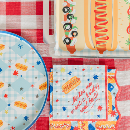 Patriotic Hot Dog Large Napkins