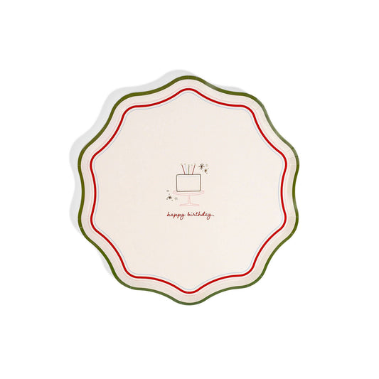 Happy Birthday Party Plate