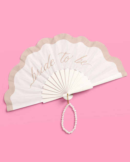 Bride To Be Fan | Pearl, White, Bachelorette Gift