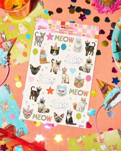 Cat Birthday Tattoos | kitty party, cat lover, meow