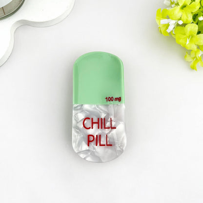 Sweet Dream Sleep Pill Acetate Hair Claw Clip: Light Green