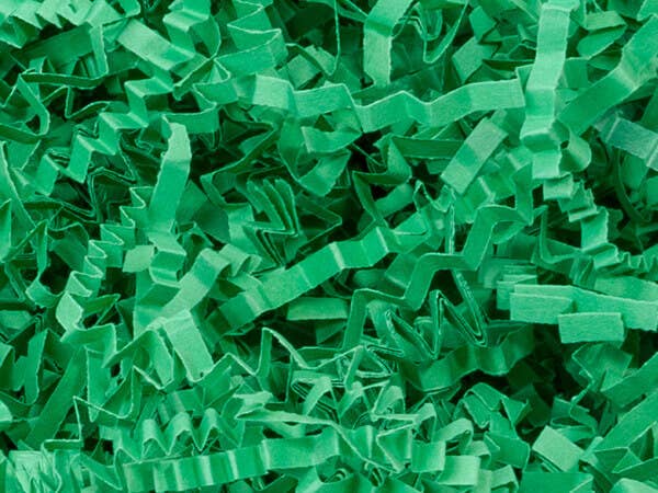 Crinkle Cut Paper Shred Small Packs: 1 Pack / 8 oz Bag / White & Iridescent