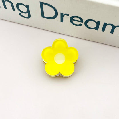 Mini Flower Summer Hair Claw Clip Cute Floral Clip: Yellow