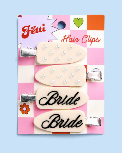 Bride Beauty Clips | bridal, hair, pearl, ivory