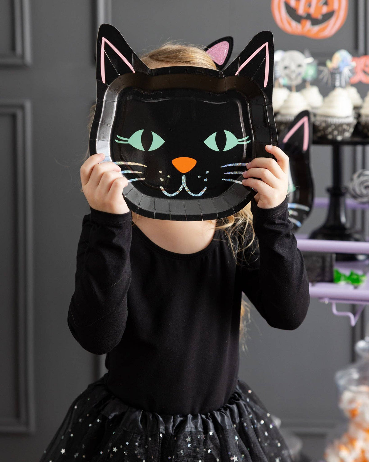 Spooky Cat Paper Plate - 9"