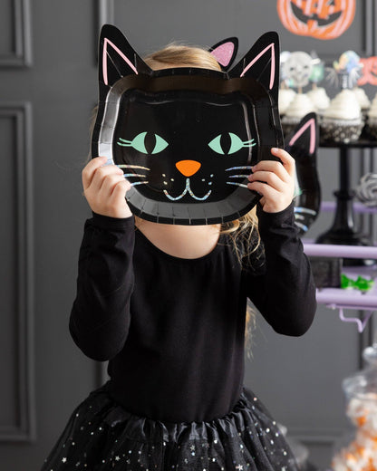 Spooky Cat Paper Plate - 9"