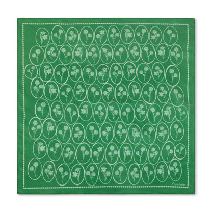 Happiness Bandanas - Green w Flw - Whimsical