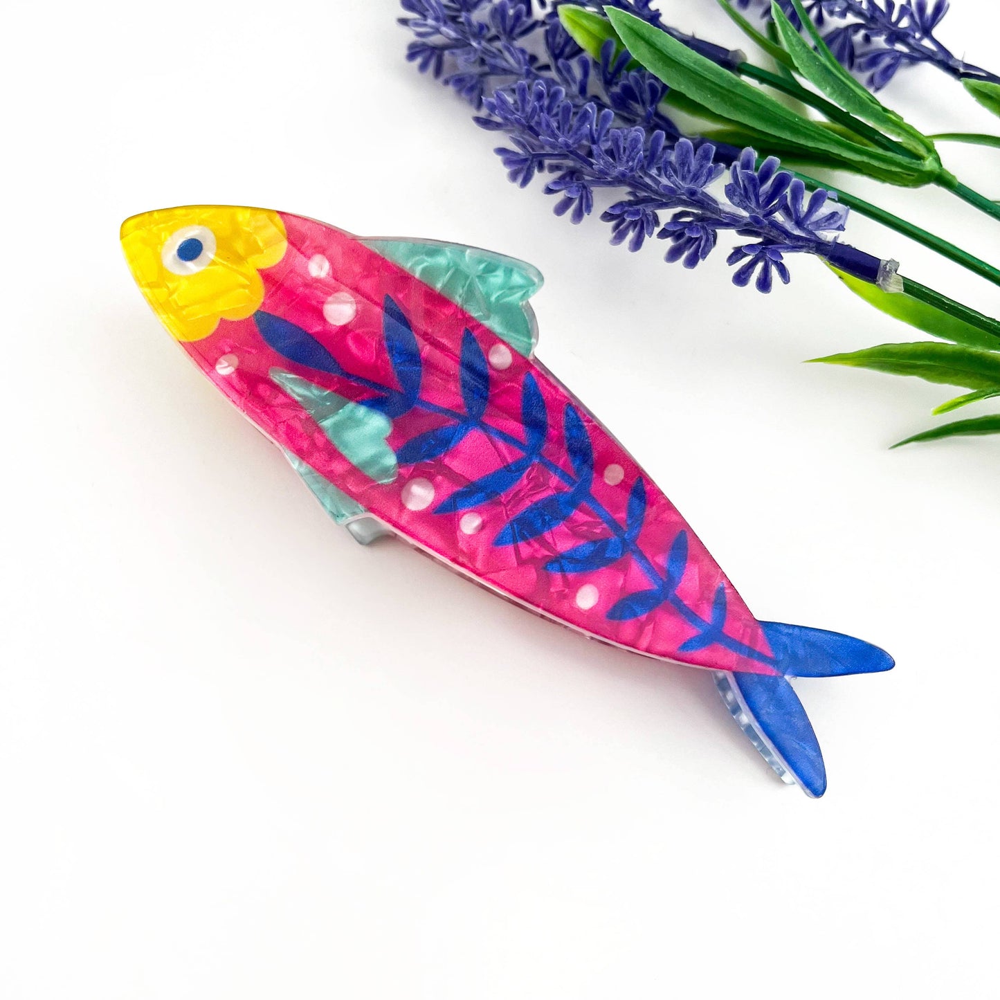 Floral Sardine Acetate Hair Claw Clip Summer Style
: F