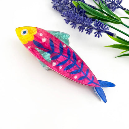 Floral Sardine Acetate Hair Claw Clip Summer Style
: F