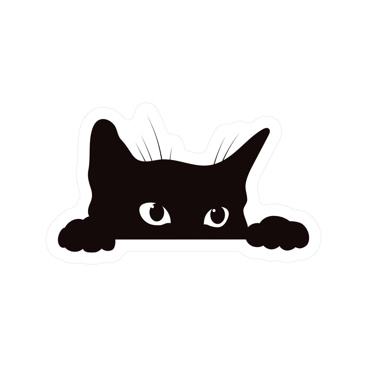 Sneaky Kitty Cat Cute Clear High Quality Vinyl Sticker