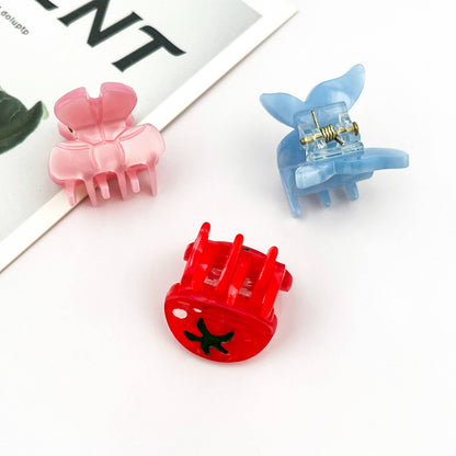 Mini Pepper Strawberry Tomato Claw Clip Summer Fruit: Red