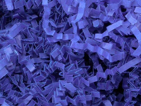 Crinkle Cut Paper Shred Small Packs: 1 Pack / 8 oz Bag / White & Iridescent