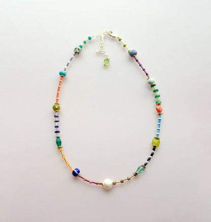 Colorful Beaded Seed bead Friendship Necklace