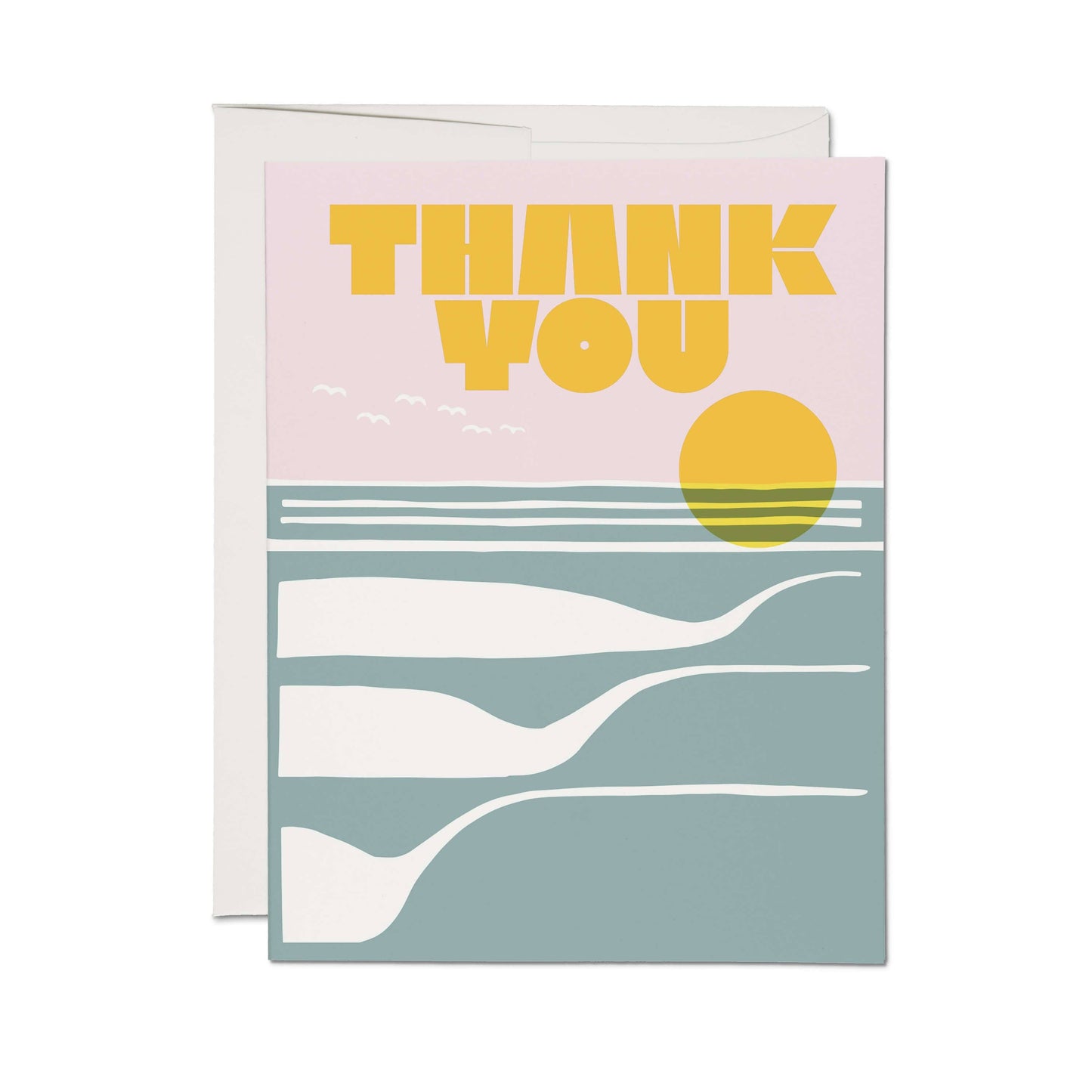 Ocean Sunset greeting card: Single