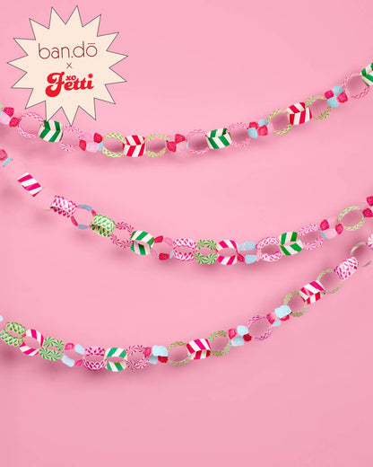 Xo, Fetti x ban.do Candy Paper Chain Garland | Christmas
