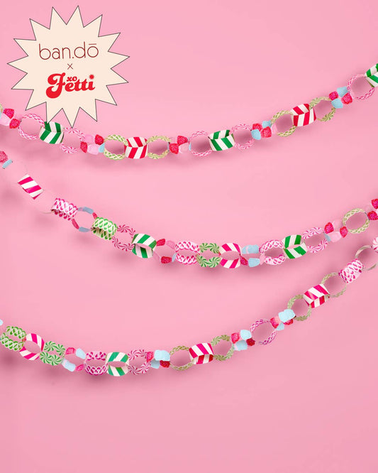 Xo, Fetti x ban.do Candy Paper Chain Garland | Christmas