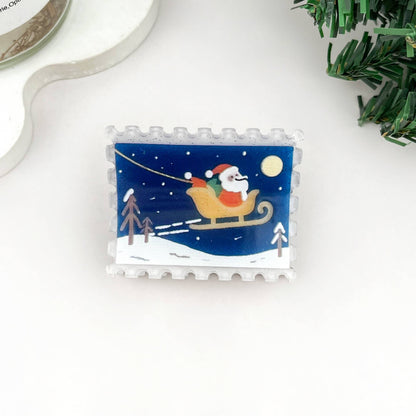 Holiday Blessing Envelope Christmas Hair Claw Clip: ChristmasTree