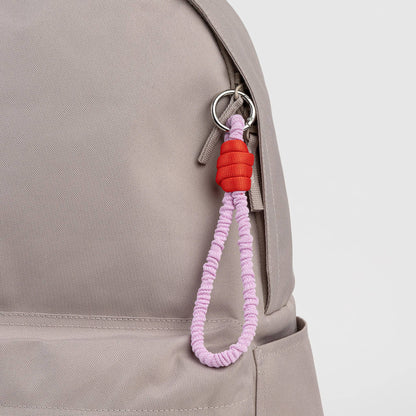 Ruffle Loop Keychain: Kelly Stone Blue
