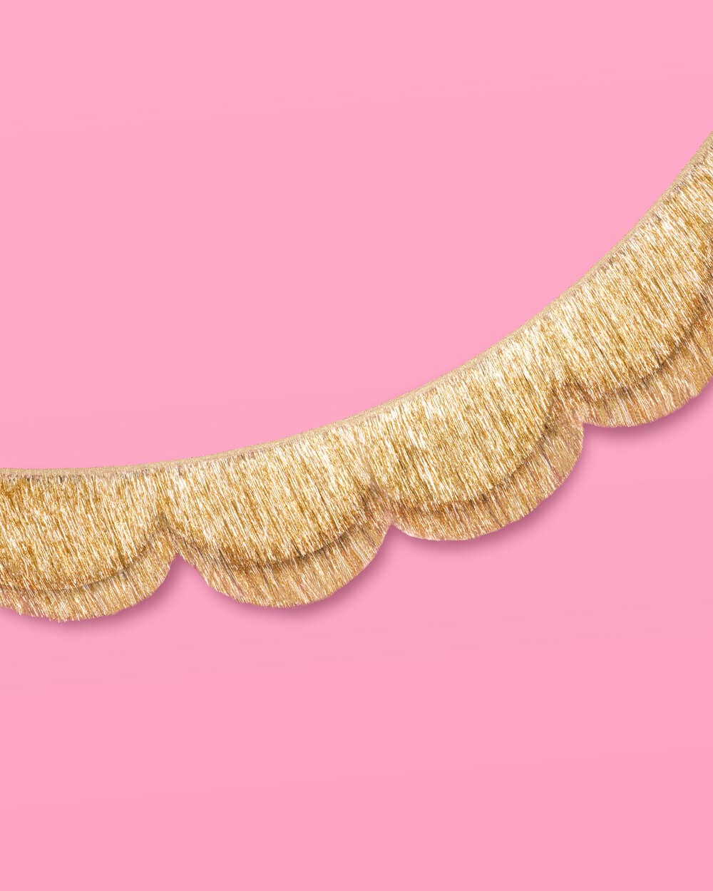 Gold Scallop Fringe Banner | Gold party garland, wedding