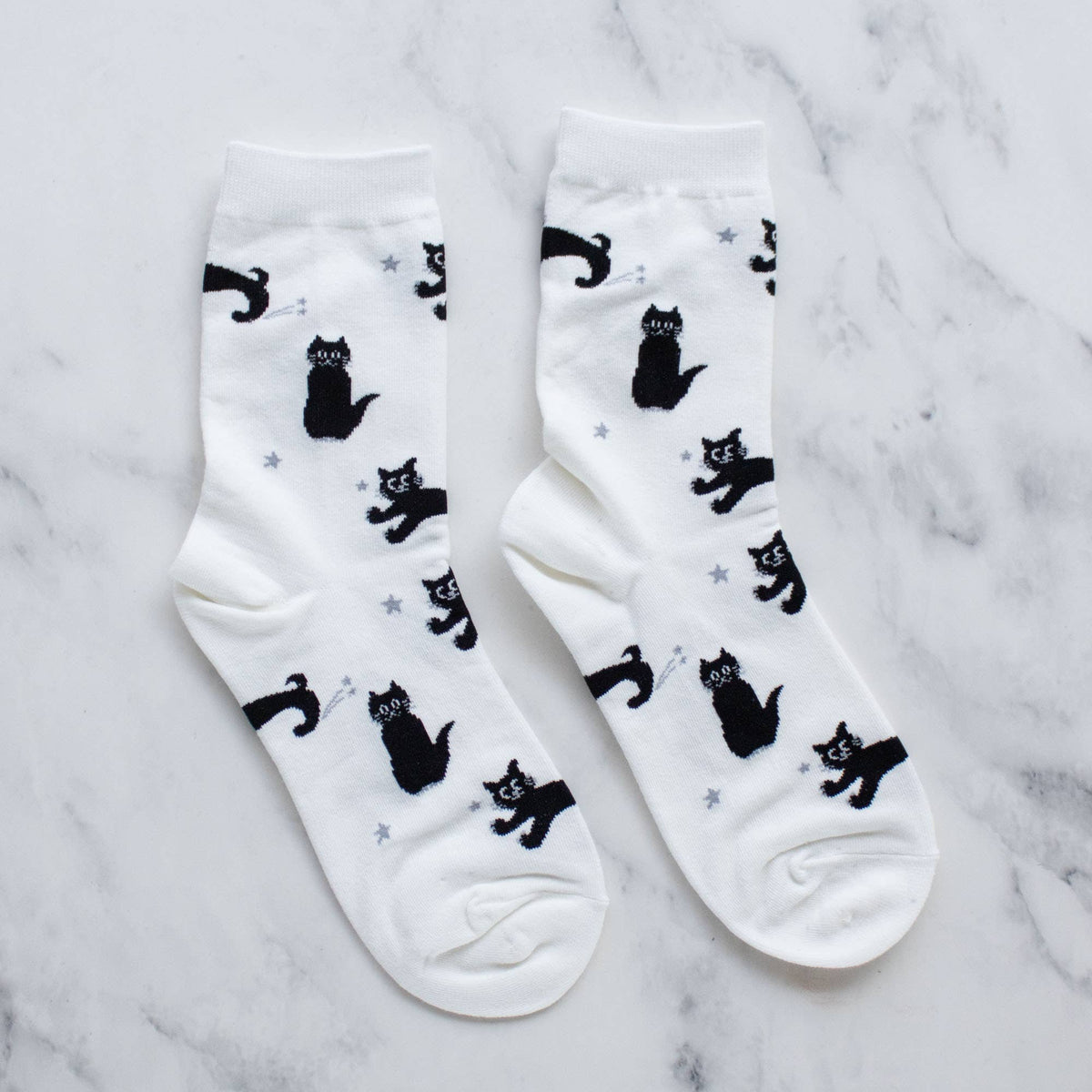 Cat Meow Casual Socks: Rust