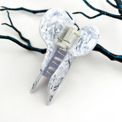 Adorable Baby Seal Acetate Animal Hair Claw Clip: White