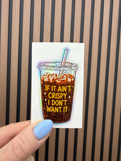 Funny Crispy Diet Coke sticker - Matte Vinyl: Vinyl sticker