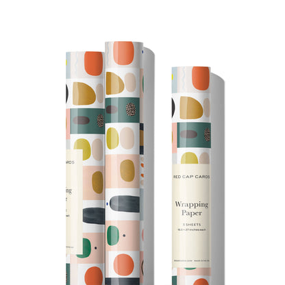 Color Block wrapping paper: Flat sheets