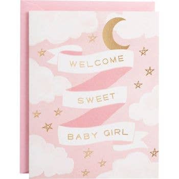 Welcome Baby Girl Greeting Card