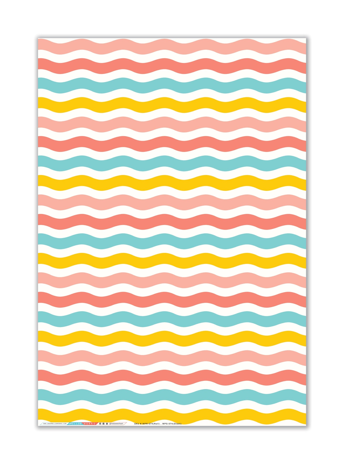 Retro Colorful Wave Gift Wrap