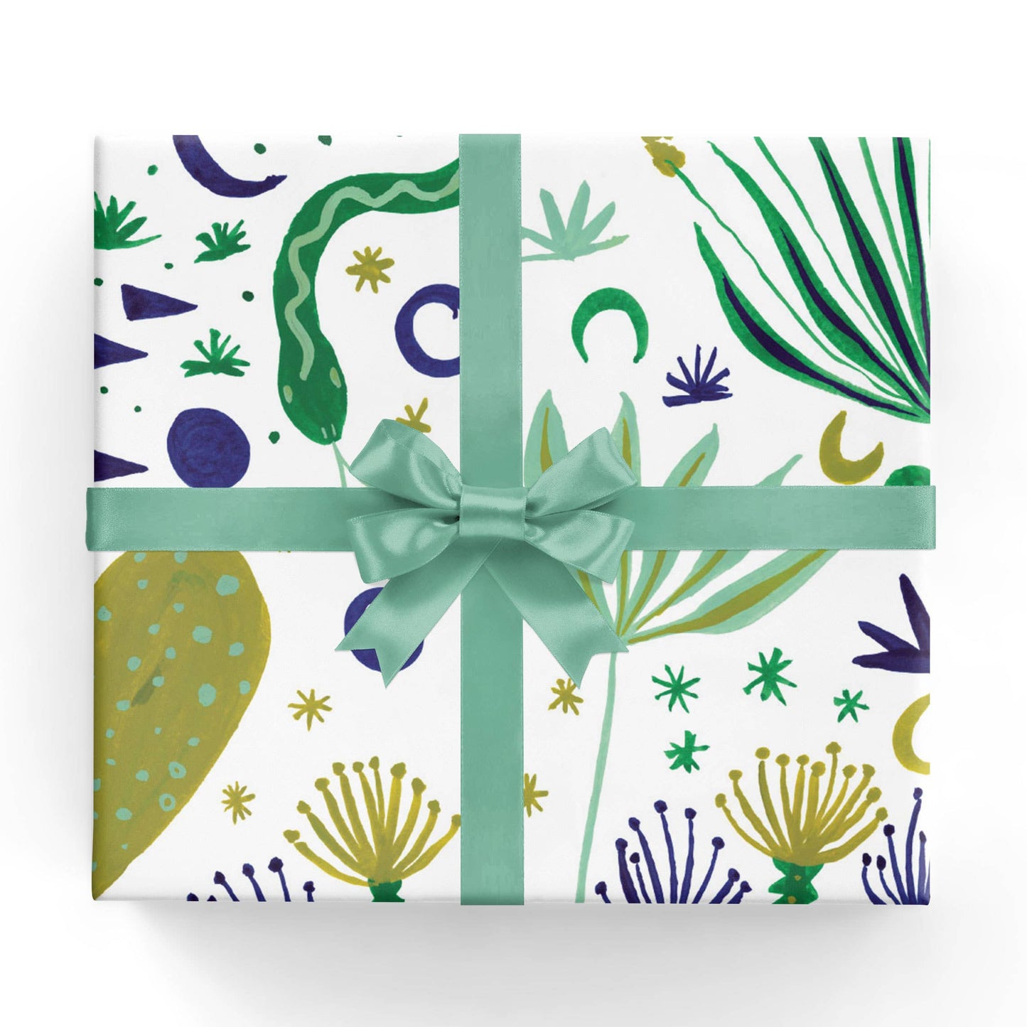 Spring Thaw Abstract Wrapping Paper Sheet - Mojave