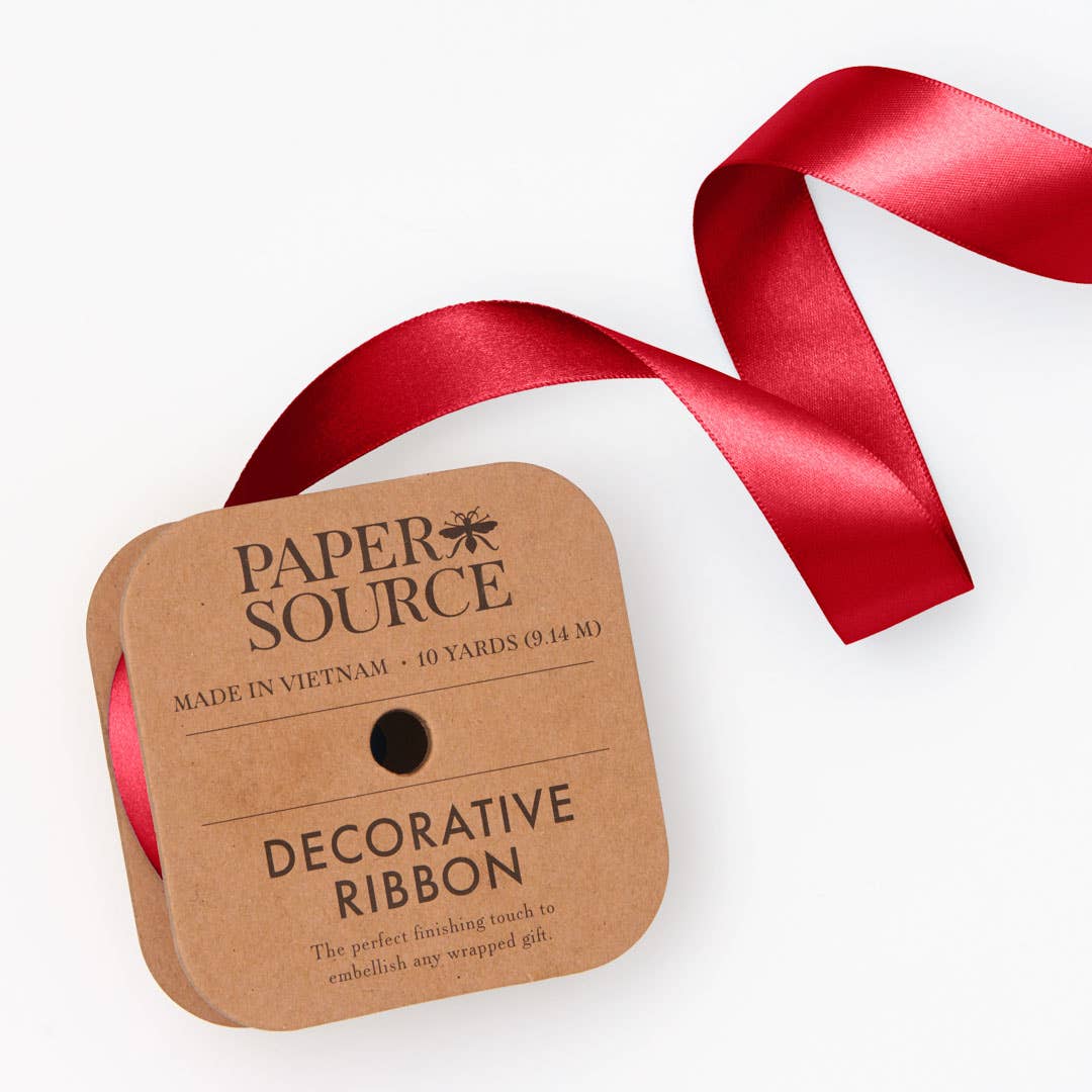 Satin Ribbon 1" Width - Red