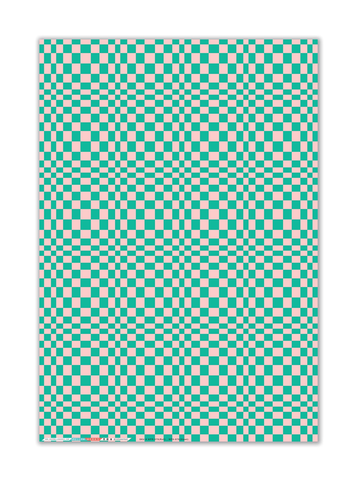 Retro Green Checkerboard Gift Wrap