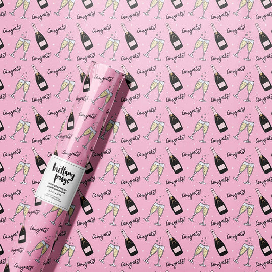 Congrats Champagne Wrapping Paper